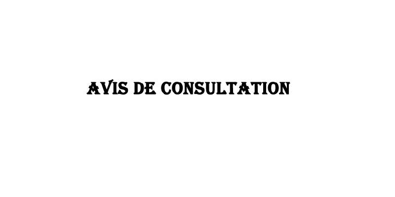 Avis de consultation