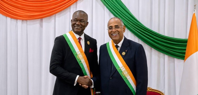 L'honorable Léandre Koffi et le Président de l'Assemblée nationale Patrick Achi