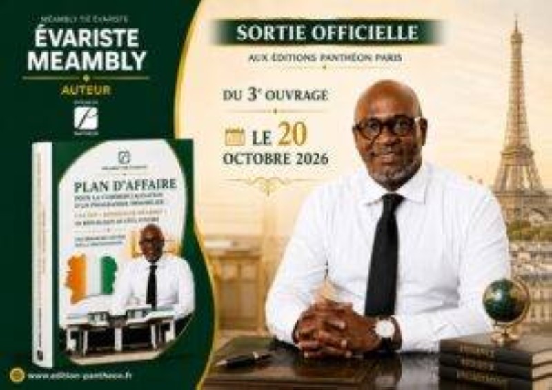 La sortie officielle de « Plan d’affaire pour la commercialisation d’un programme immobilier : cas des Résidences Méambly », prévue le 20 octobre 2026 aux Éditions Panthéon Paris