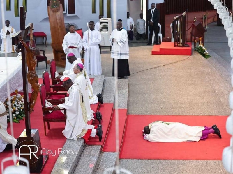 Mgr Jean Martial Arnaud Aguia Kouamé a été ordonné évêque auxiliaire de l'archidiocèse d'Abidjan, le samedi 11 juillet 2026, à la cathédrale Saint-Paul du Plateau (DR).