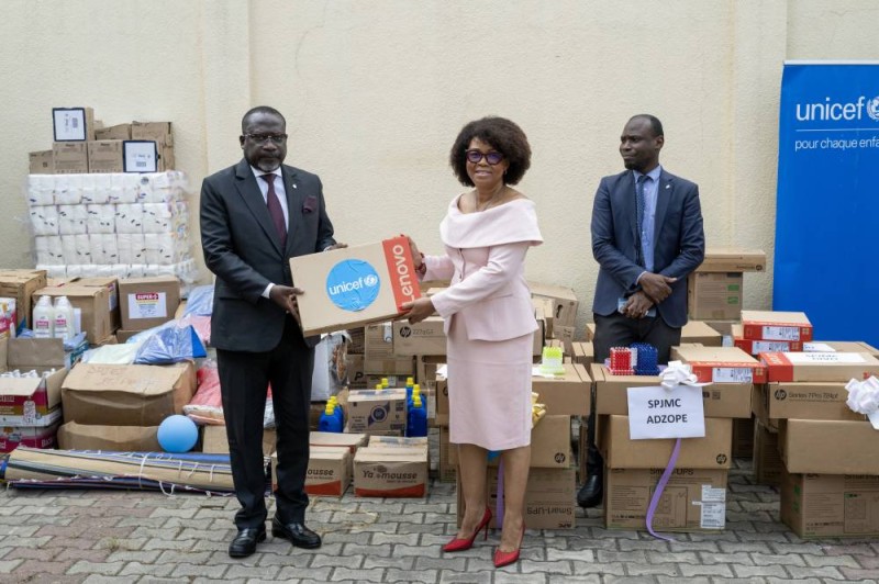 Le Représentant résident de l'Unicef espère que les équipements faciliteront le travail des équipes sur le terrain. (Ph: Dr)
