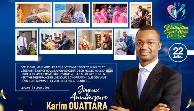 L'Association Super Mémé Côte d’Ivoire rend hommage à son ambassadeur Karim Ouattara.