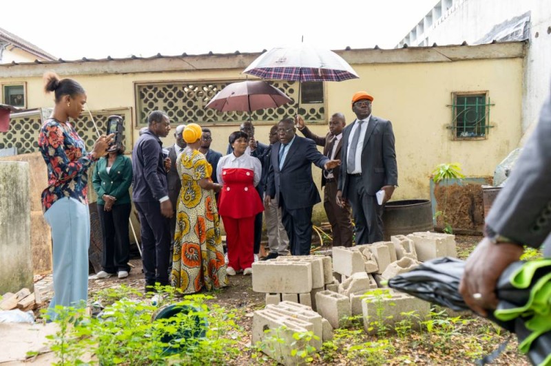Cissé Bacongo a visité la maison de la presse ivoirienne. (Ph: Dr)